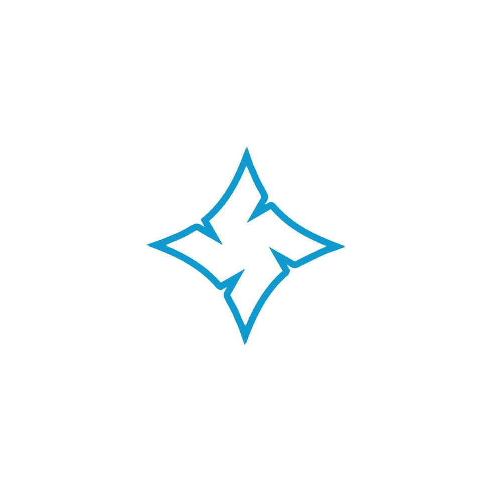 good luck logo with creative corner simple blue luck icon design, graphic, minimalist.logo vector