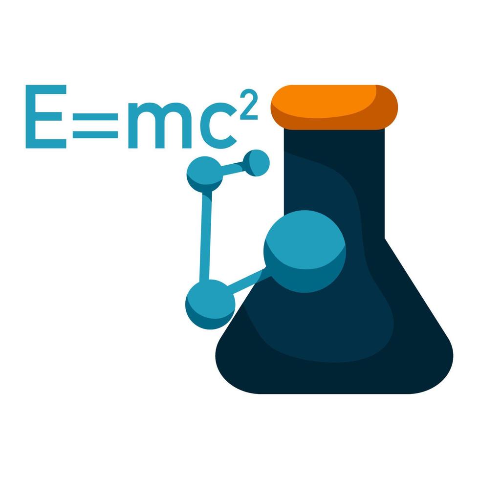 Physics Relativity Flat illustrations about the theory of relativity, time and space, special relativity, and general relativity. perfect for clarify presentations, textbooks, and other physics vector