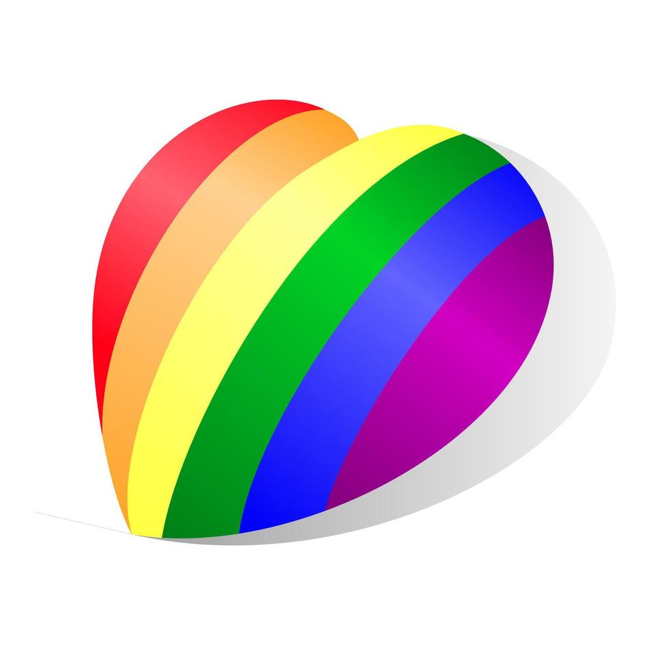 heart shape concept of LGBT pride, LGBTQ people, lgbt rights campaign vector