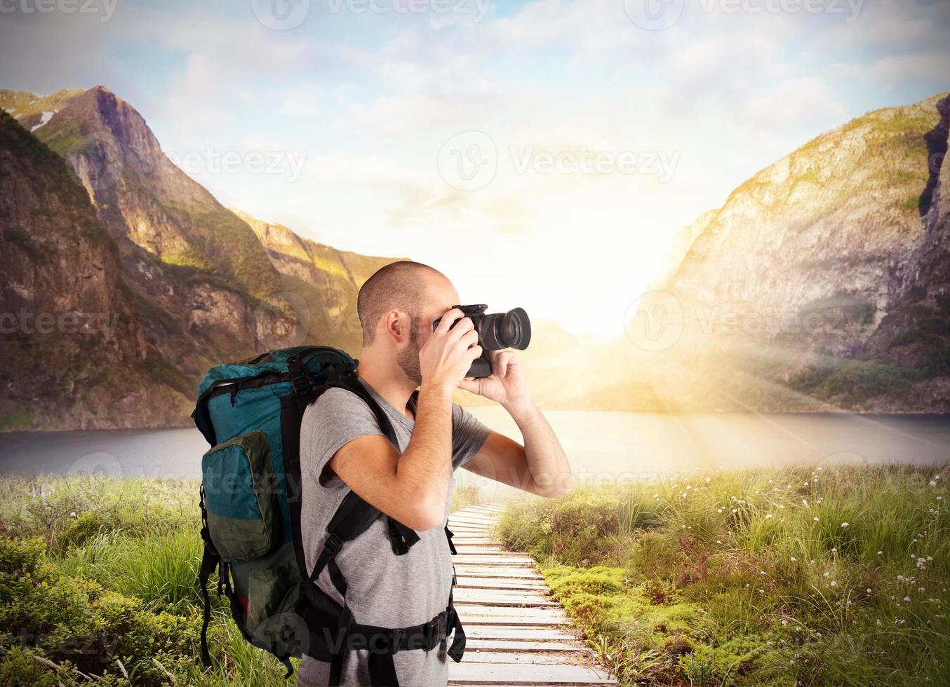 Pictures in a natural landscape photo