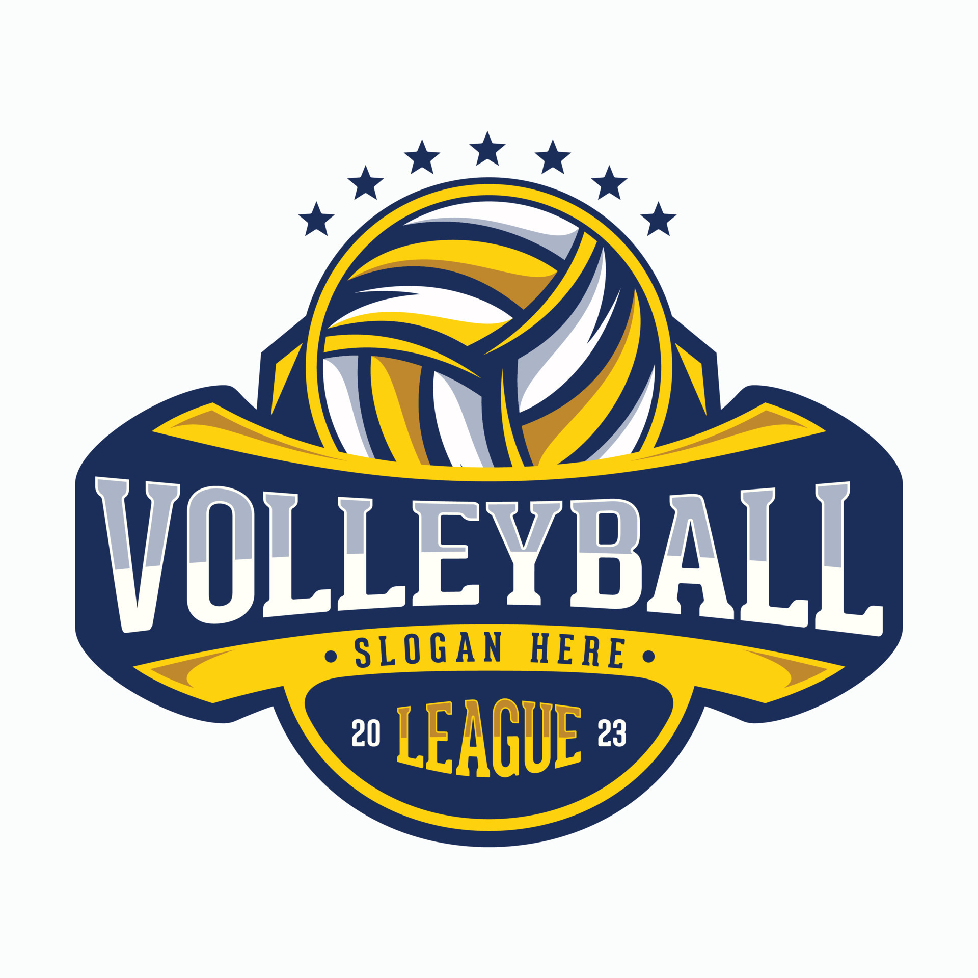 V leibol Liga Vector Mascota Logo Dise o Moderno Estilo Emblema 