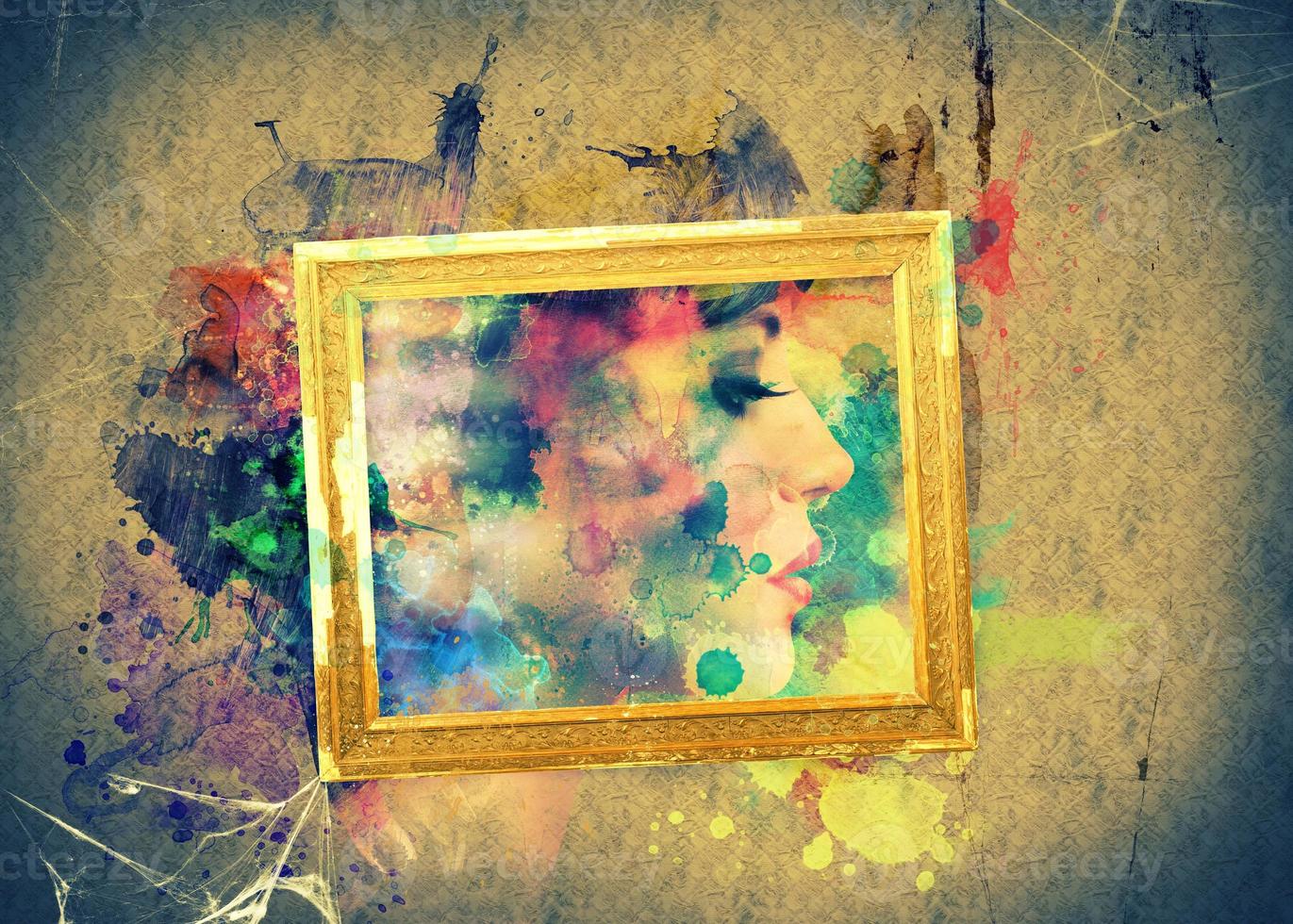 Framework of creative fashion photo