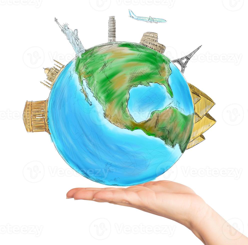 World in one hand photo