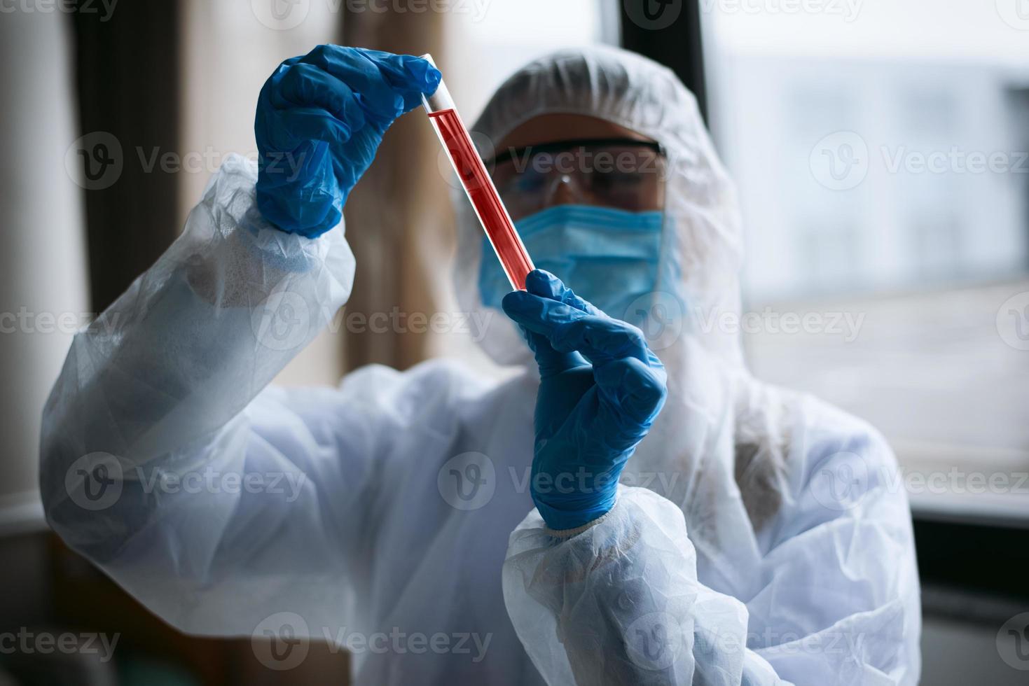 Medical science laboratory. Concept of virus and bacteria research photo