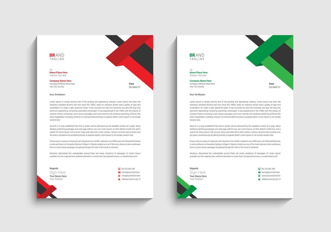 Business letterhead Template vector