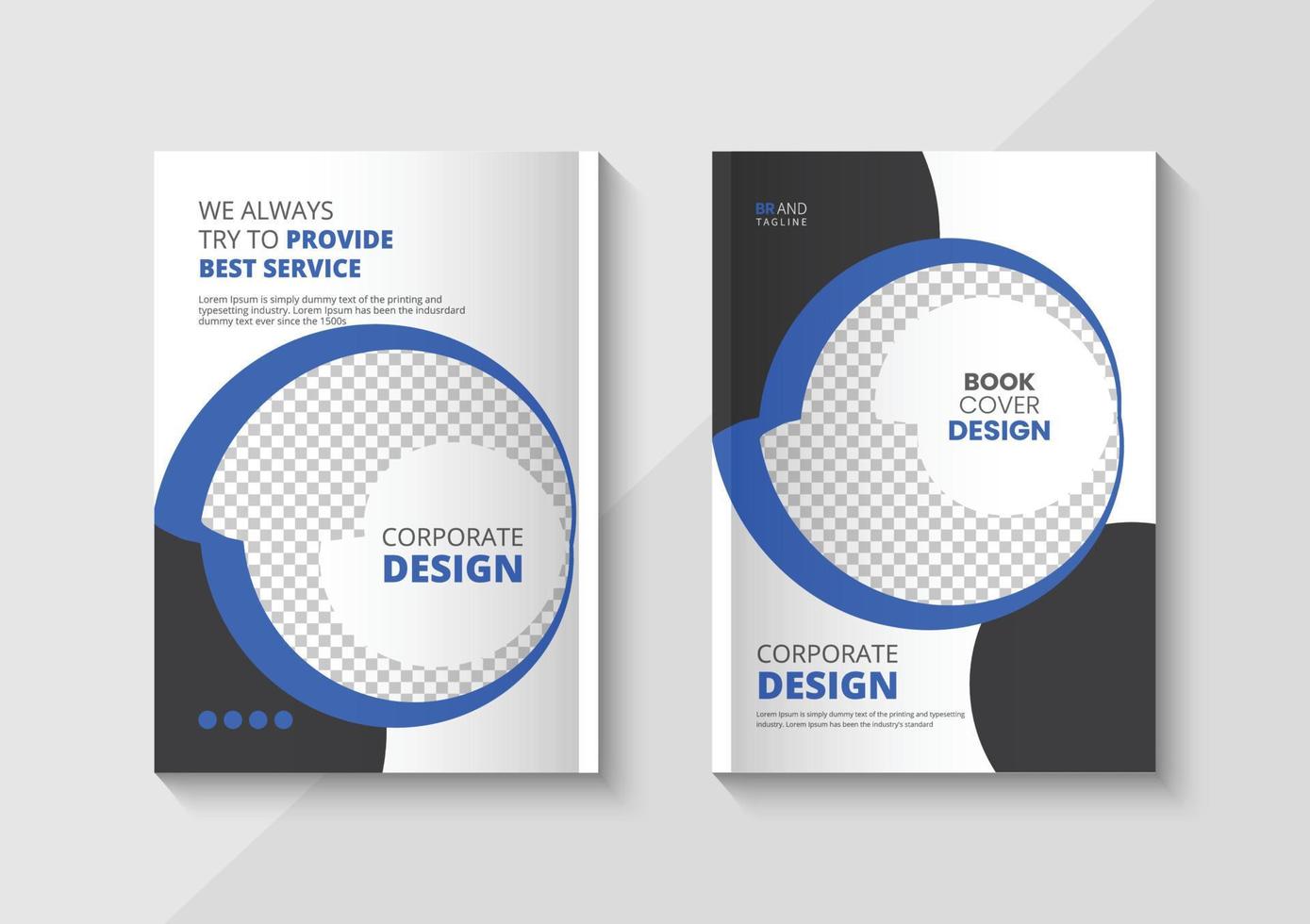 Corporate business book cover design template vector