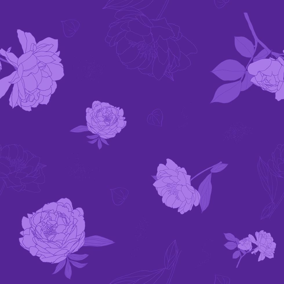 Floral seamless pattern elegant boho hand drawn style vector