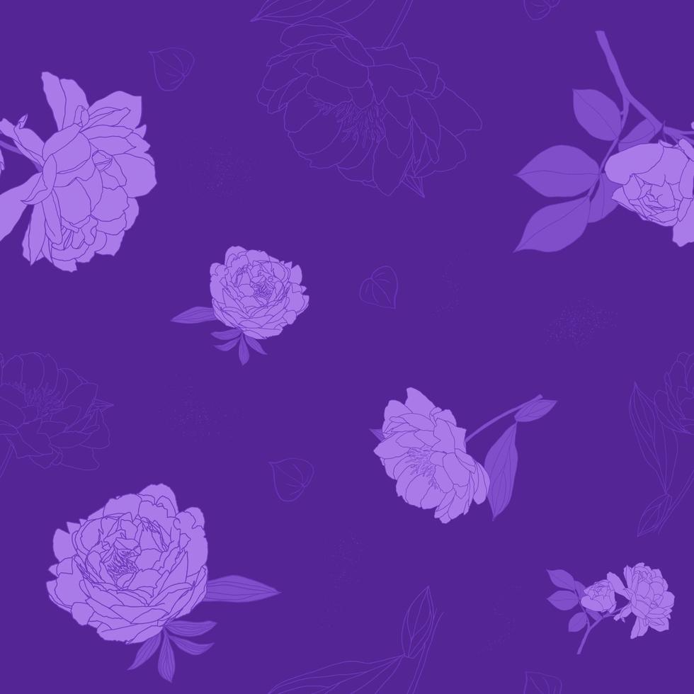 floral sin costura modelo elegante boho mano dibujado estilo vector