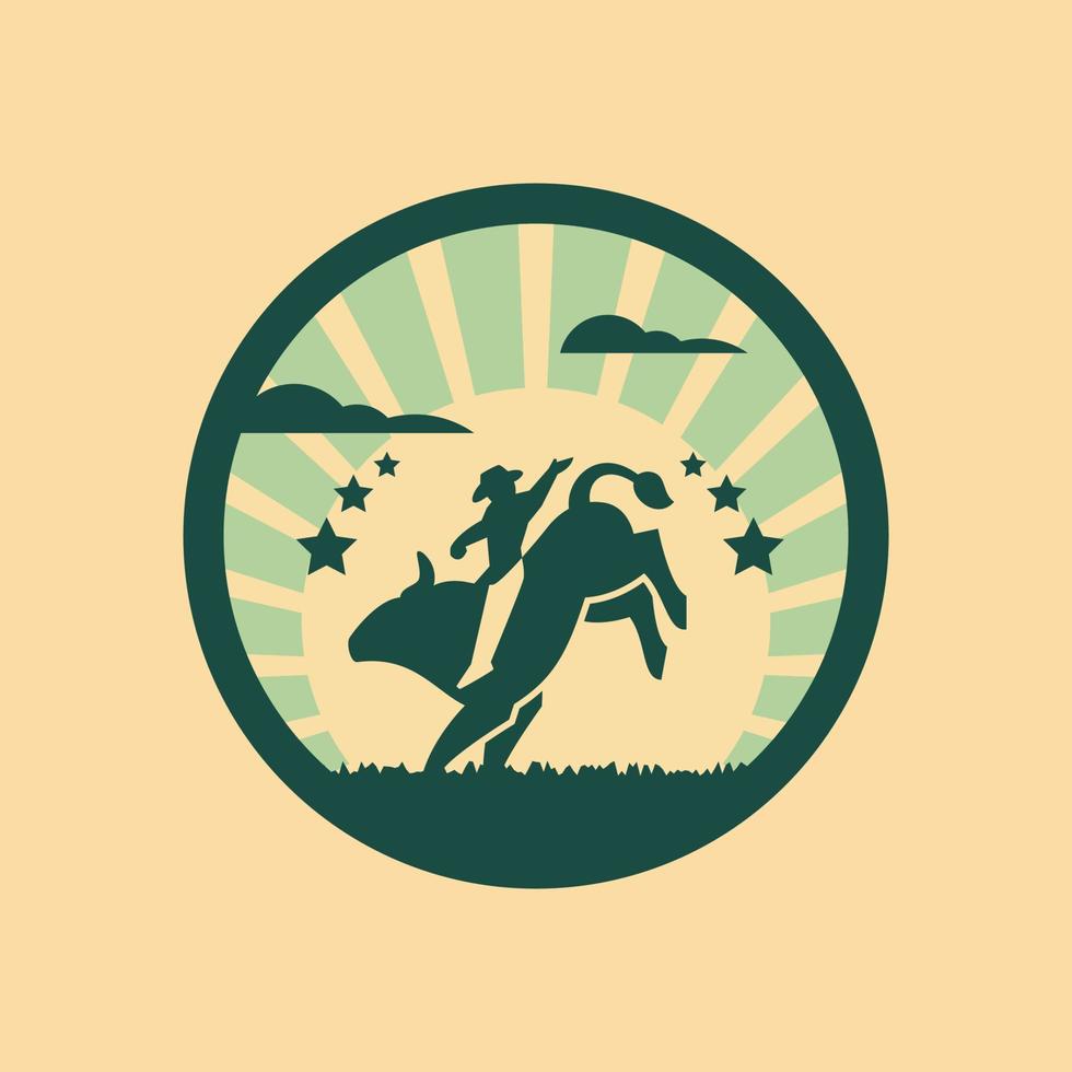 Vintage Rodeo logo vector