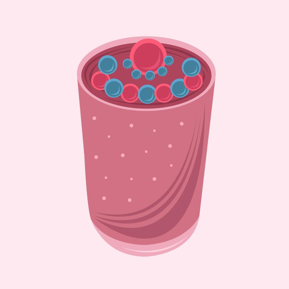 Fresh berry smoothie vector illustration for graphic design and decorative element