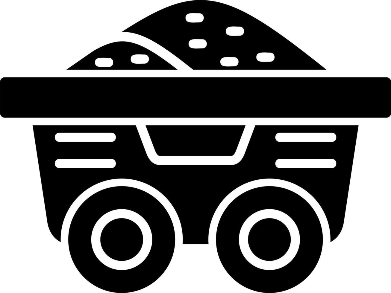 icono de vector de carro de minería