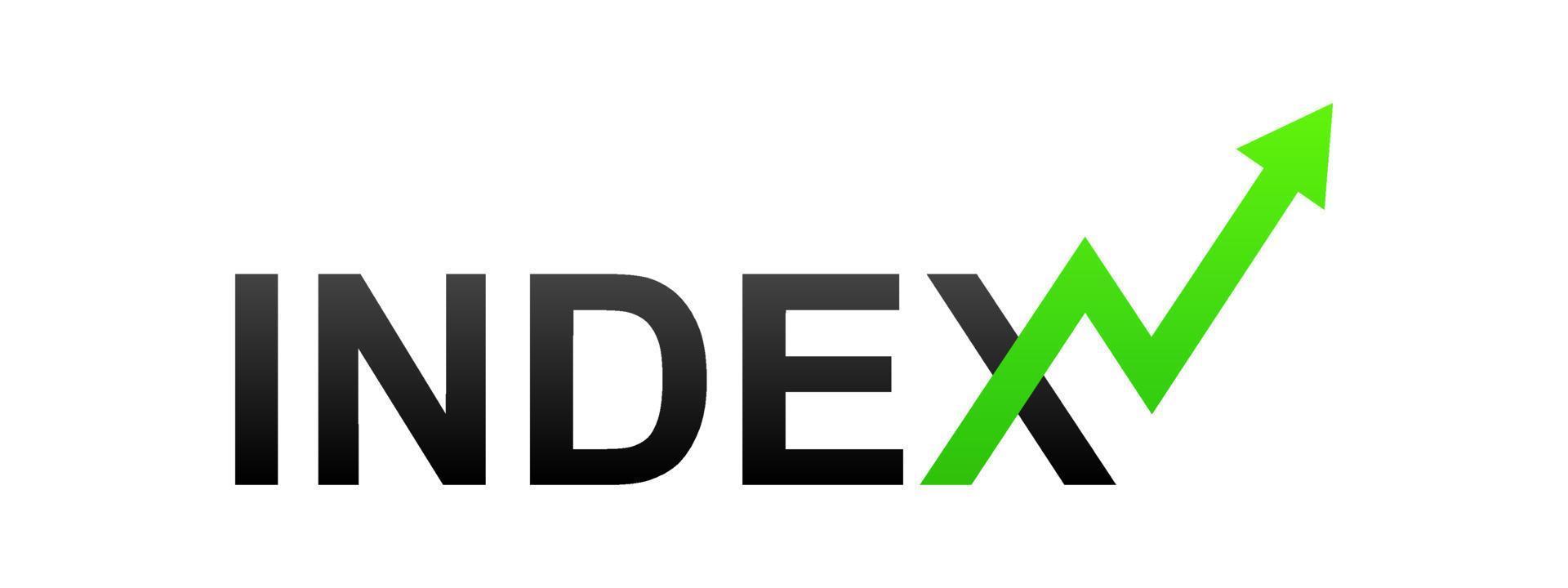 Index word typography vector illustration in flat style design isolated on white background.