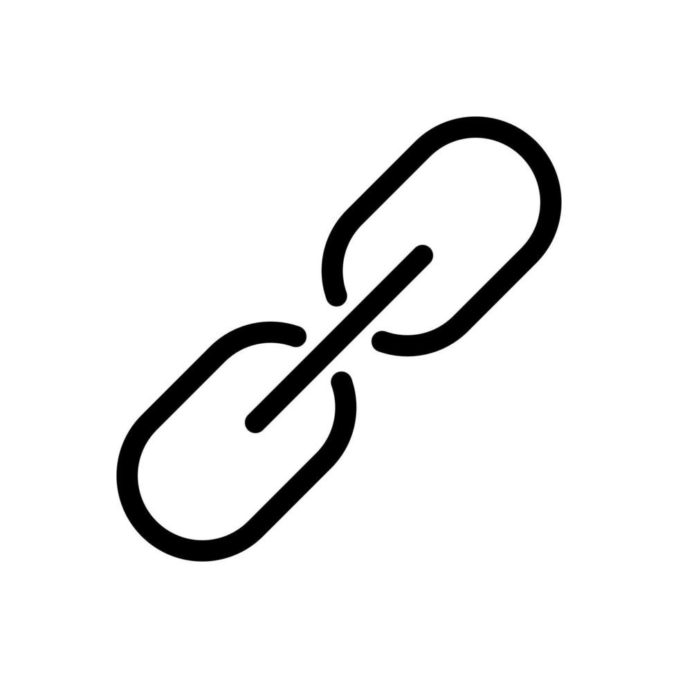 Link icon in line style design isolated on white background. Editable stroke. vector