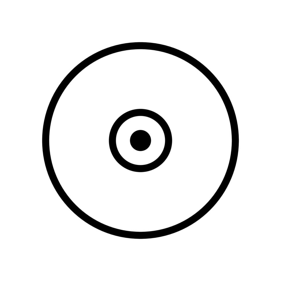 CD, DVD disc, Compact disk icon in line style design isolated on white background. Editable stroke. vector
