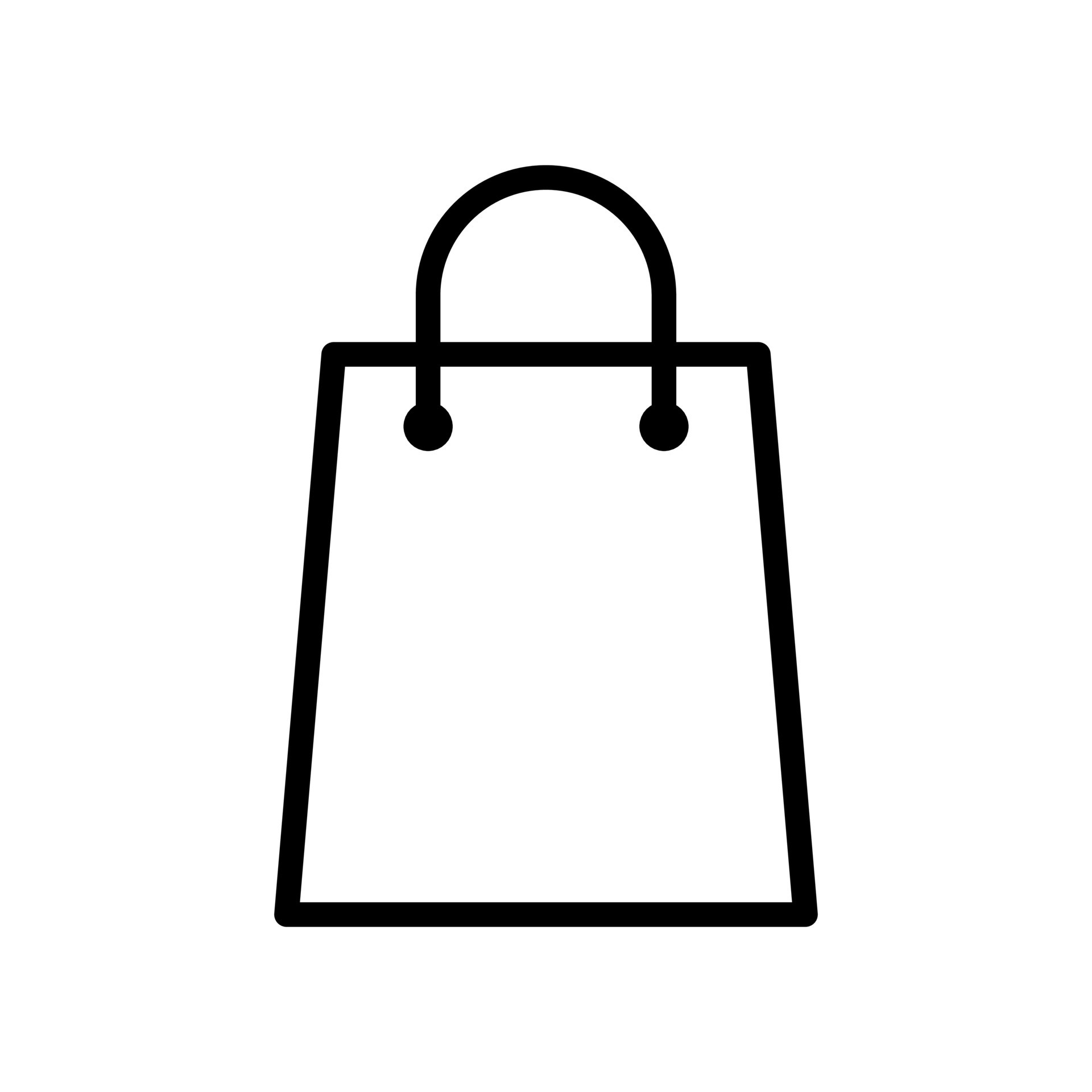 Shopping bag icon in line style design isolated on white background ...