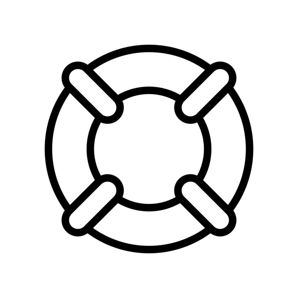 Swim ring, swimming ring, life buoy, help, support concept icon in line style design isolated on white background. Editable stroke. vector