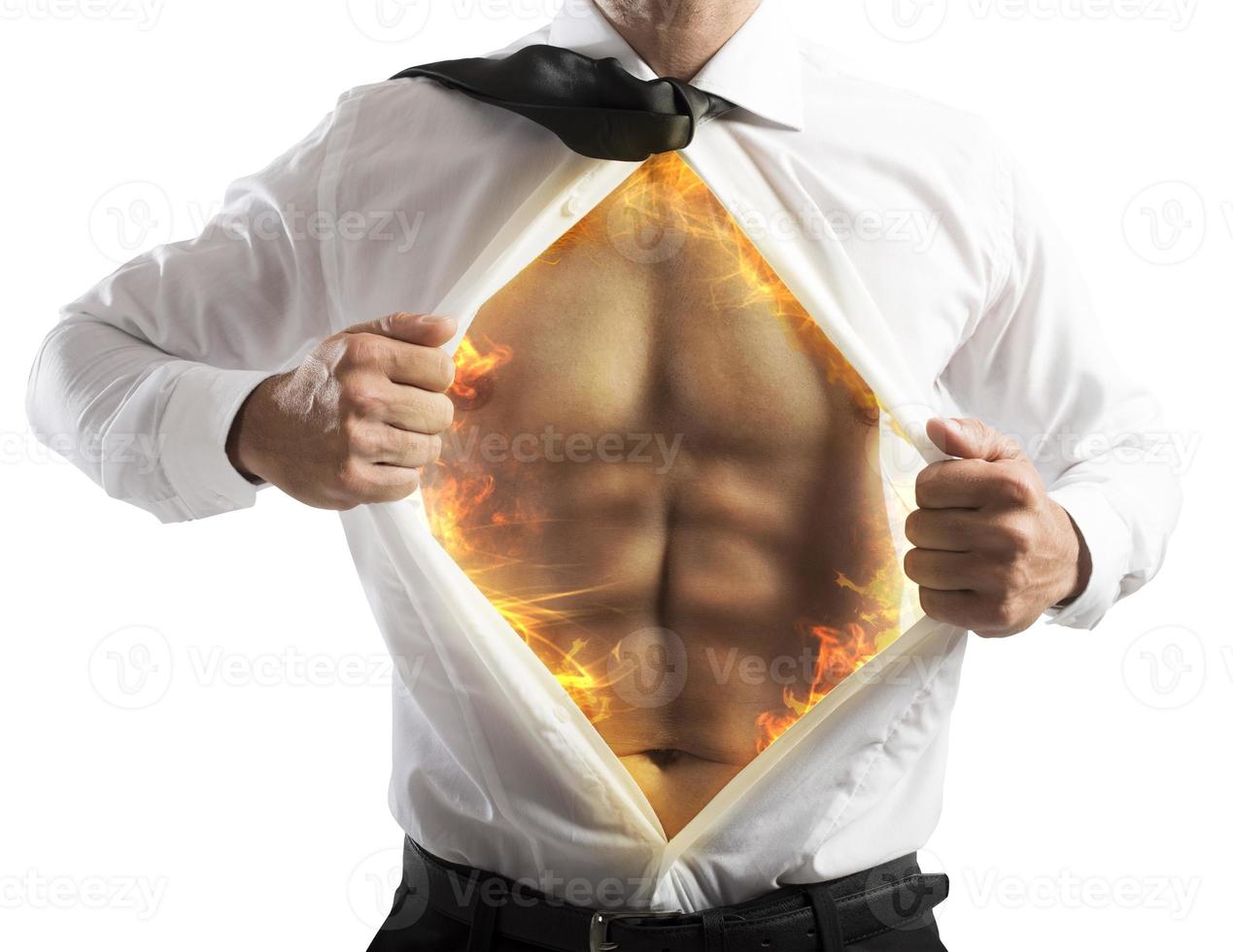 Fire abs businessman photo