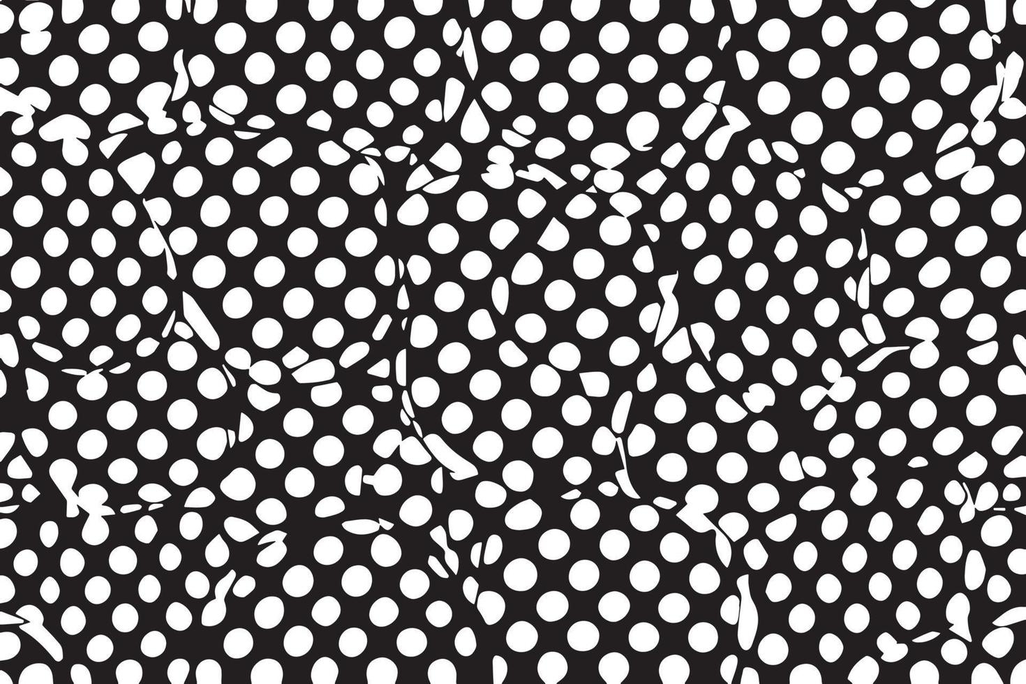 Classic Black and White Polka Dot Pattern vector