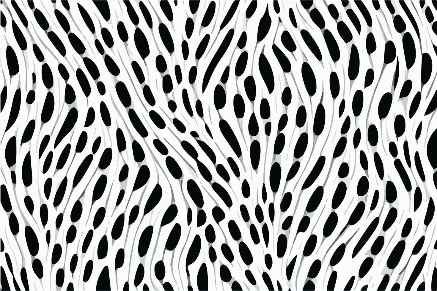 Sleek and Chic - Seamless Black and White Leopard Vector Pattern
