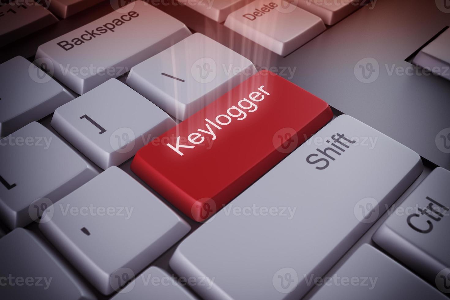 Keylogger key 3d rendering photo