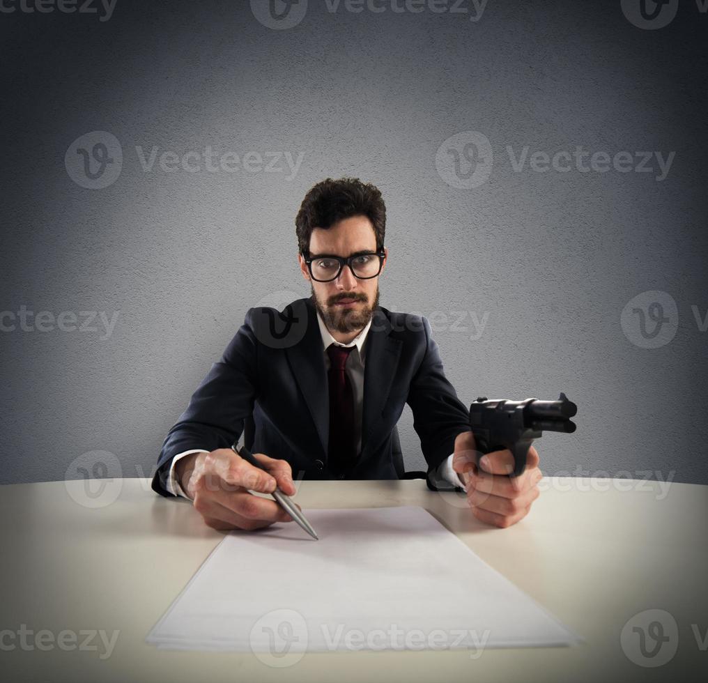 Force you to sign an agreement photo
