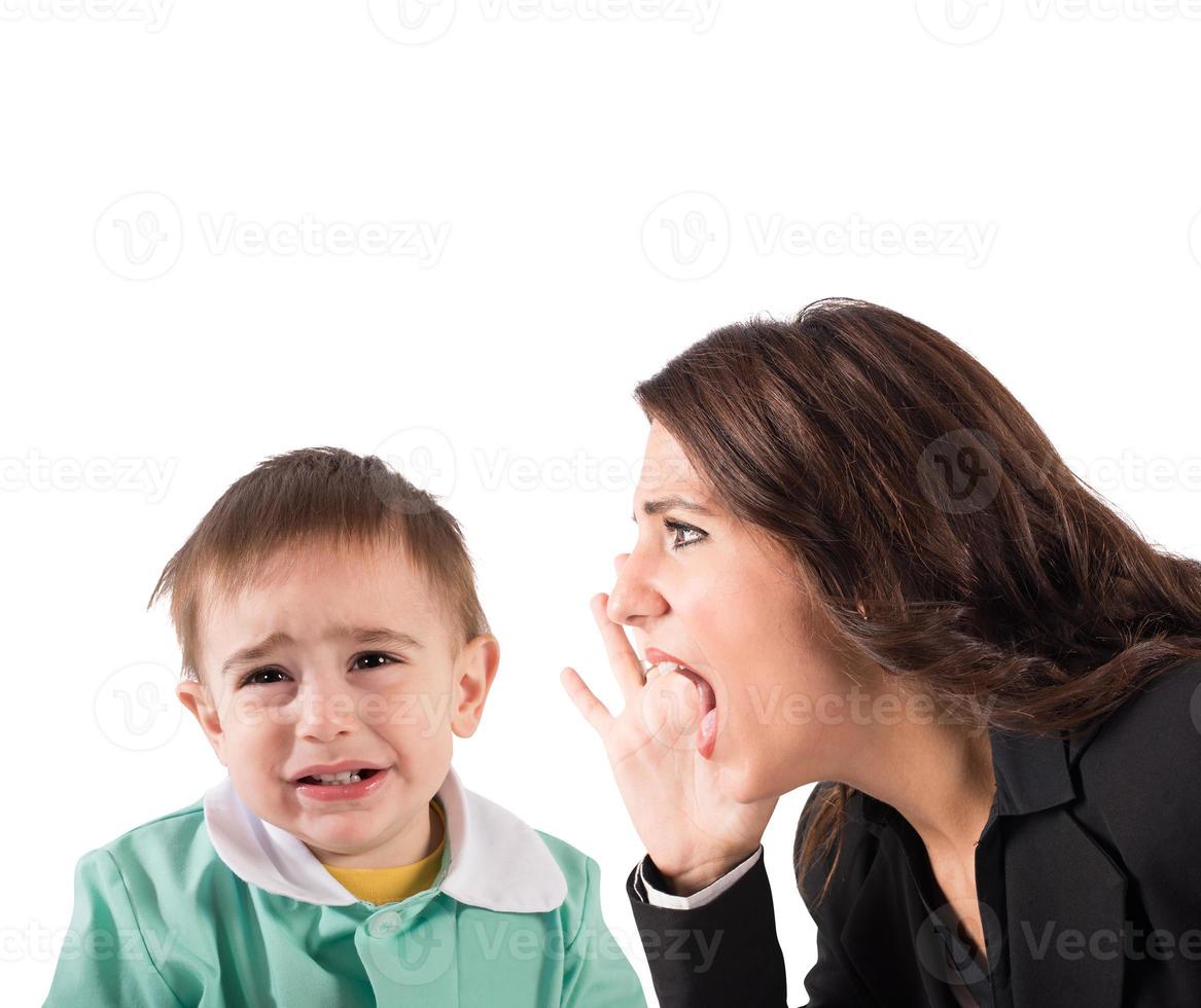 Scold a child photo