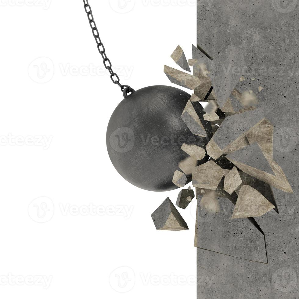 Breaking wall. mixed media photo