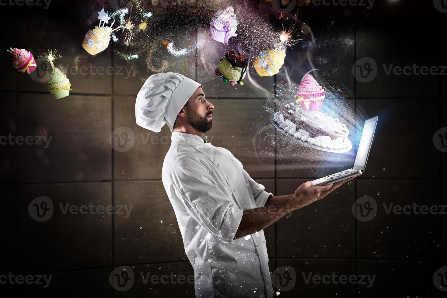Cooking recipe on web photo