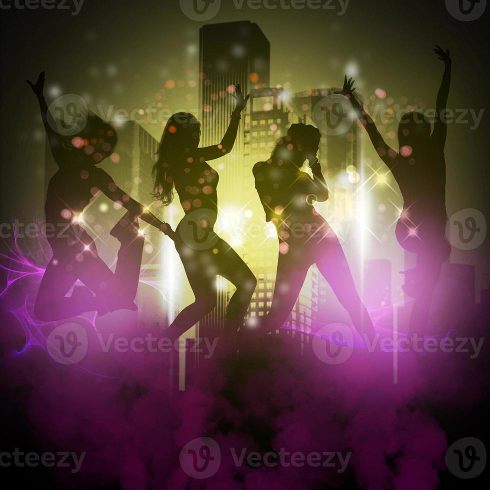 Girls silhouettes party photo