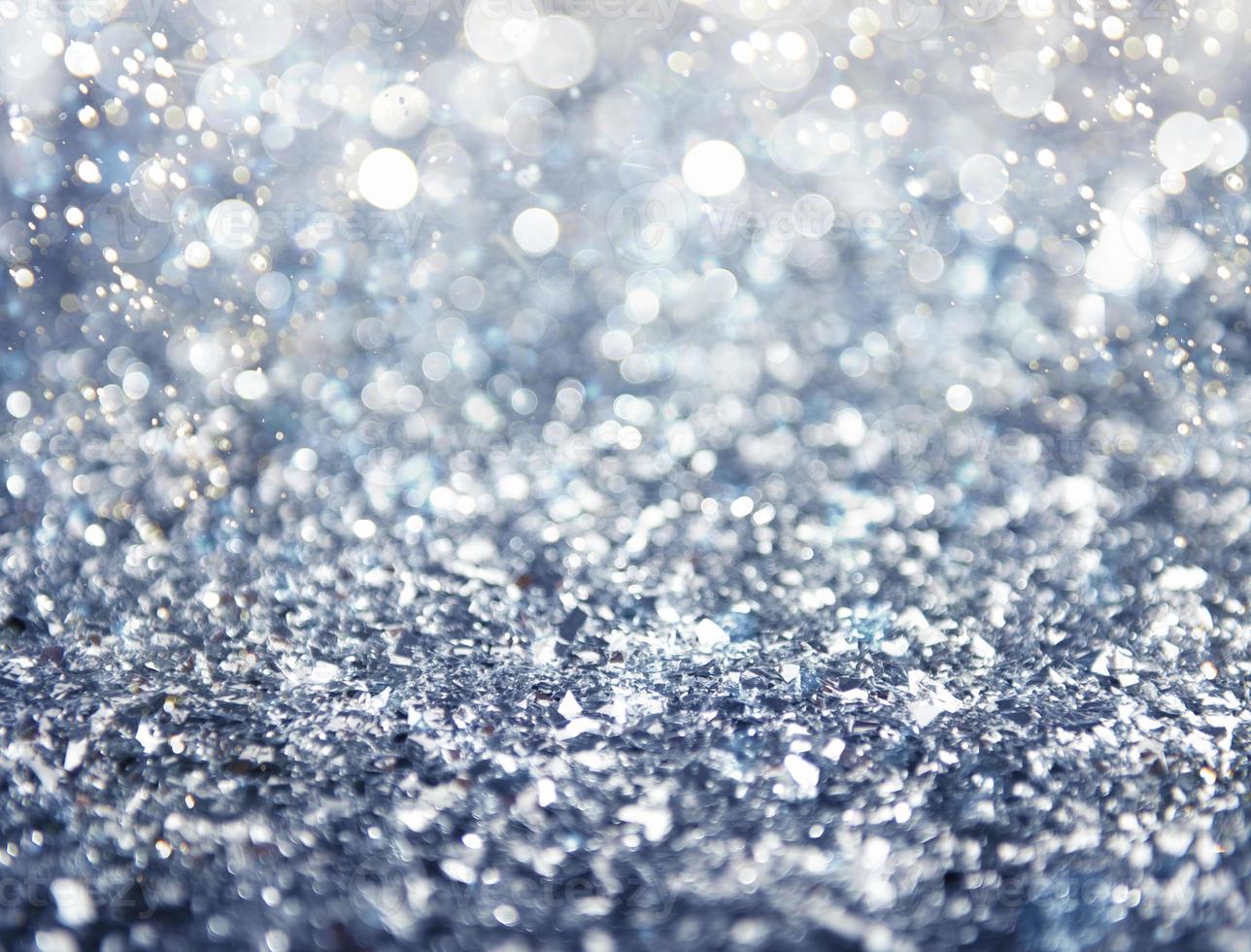 Silver sparkly crystal background photo