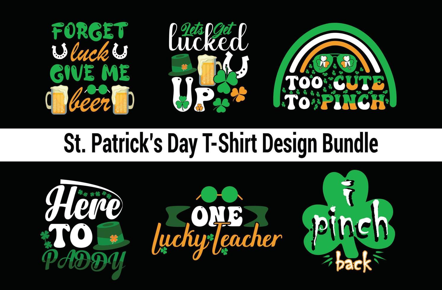 patrick's day t shirt design vector bundle