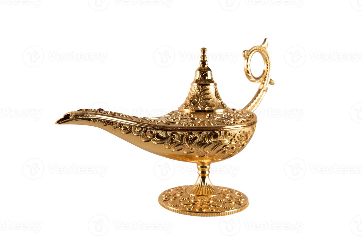 Magic genie lamp from the tale of aladdin photo