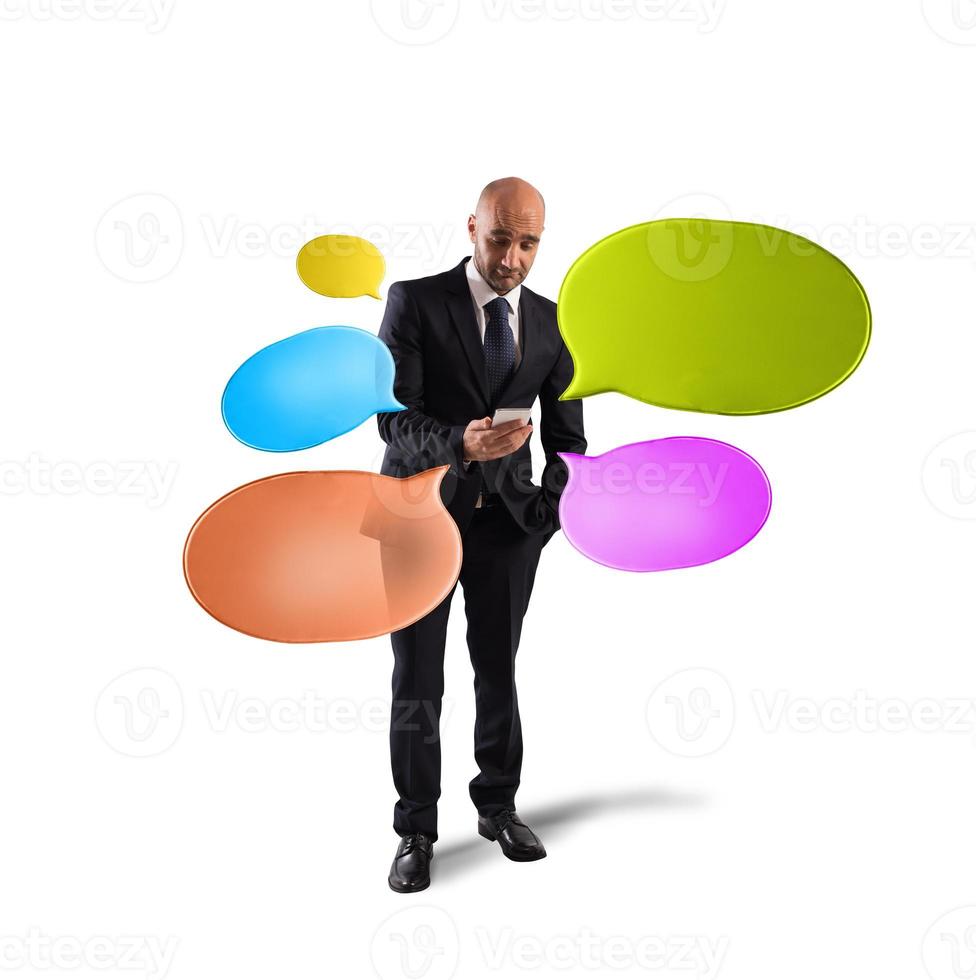 Networking and send messages photo