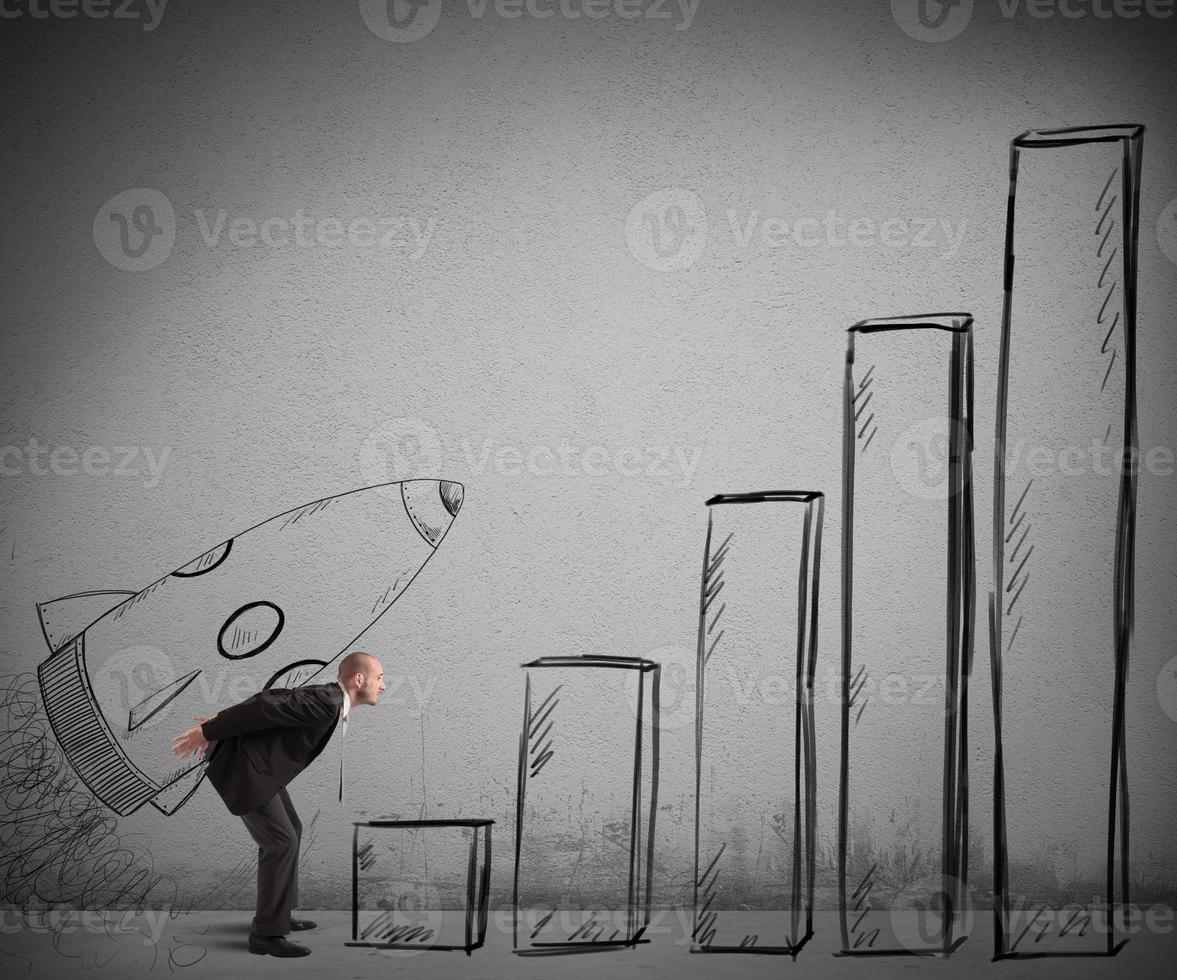 Start to success with spaceship photo