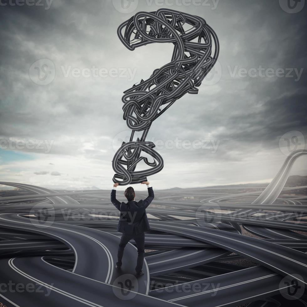 Difficult choices. 3D Rendering photo