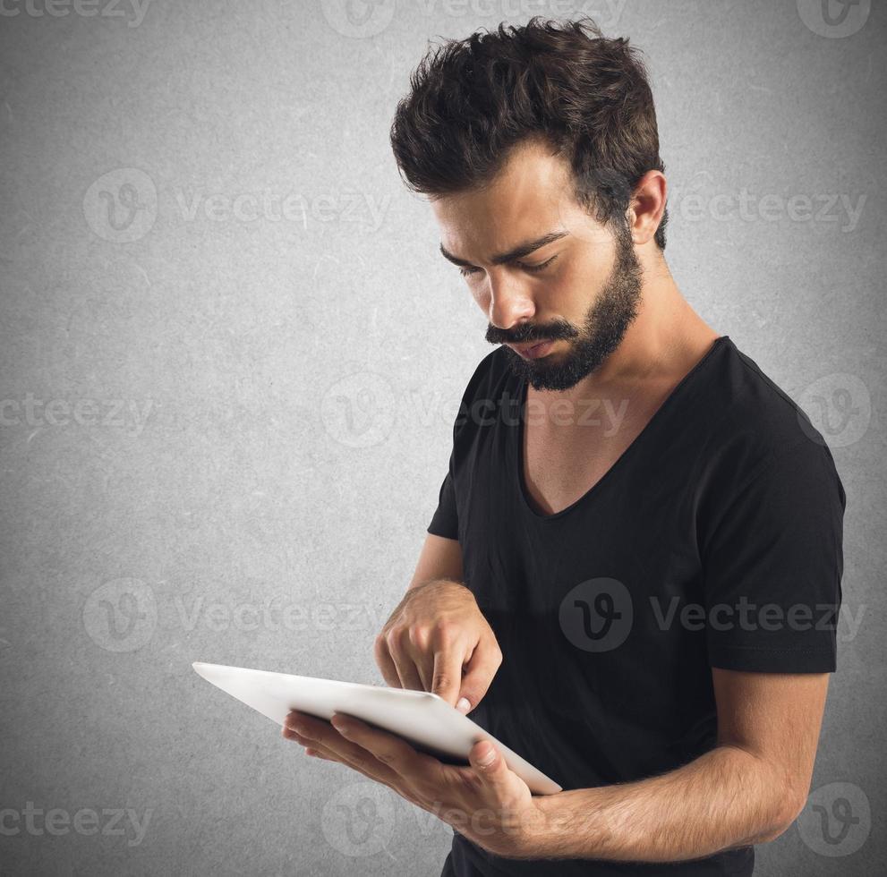 Internet with tablet photo