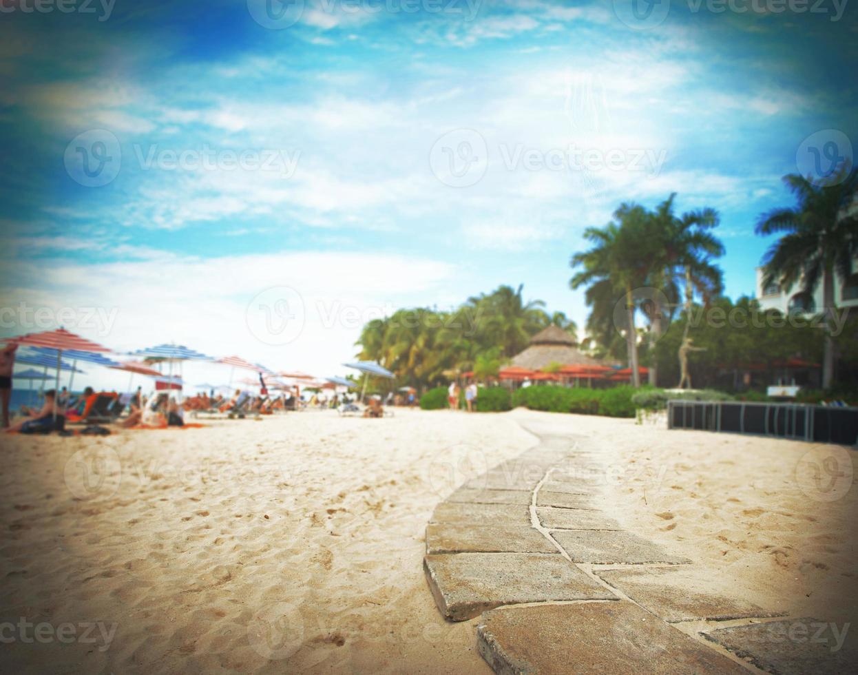 Tourism in a tropical beach photo