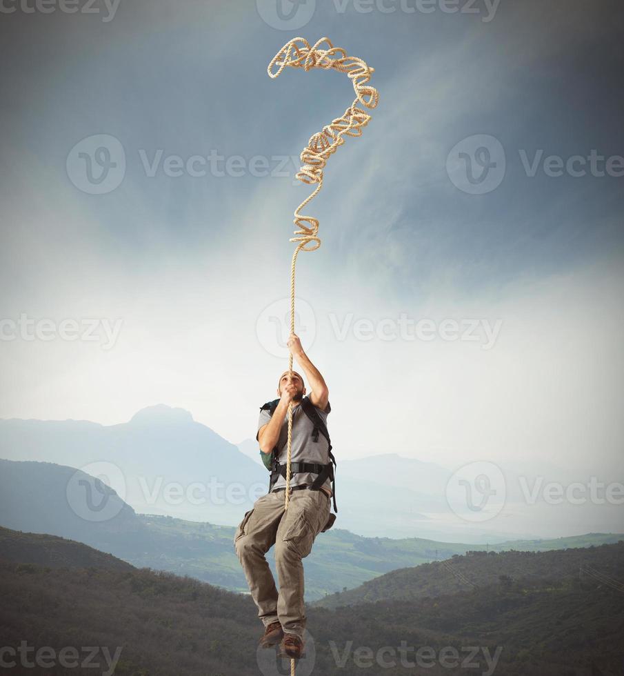 Rope of interrogative photo