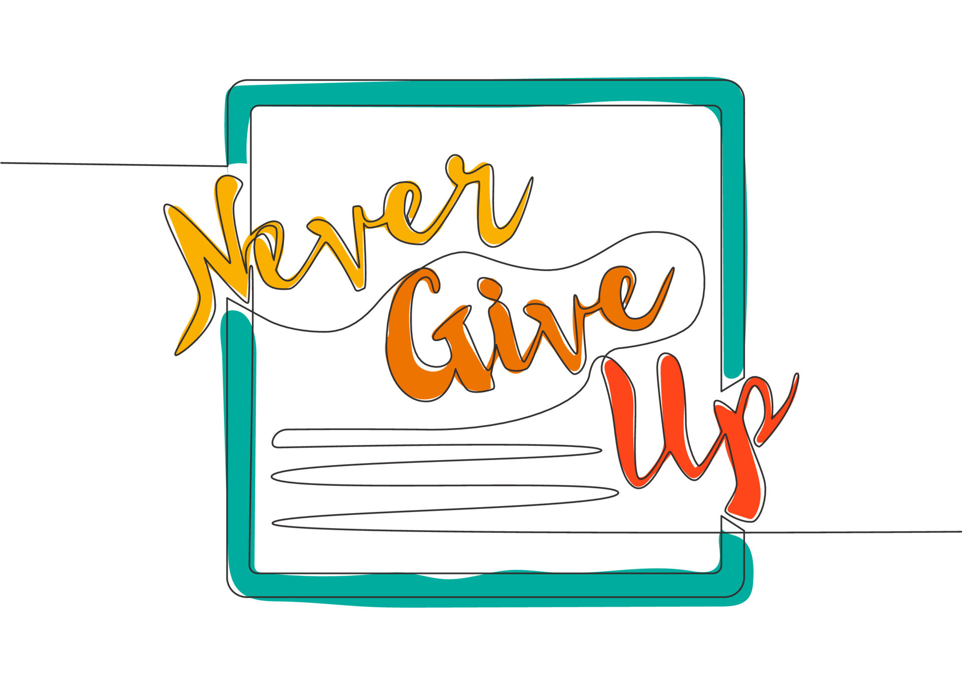 Never Give Up Clipart