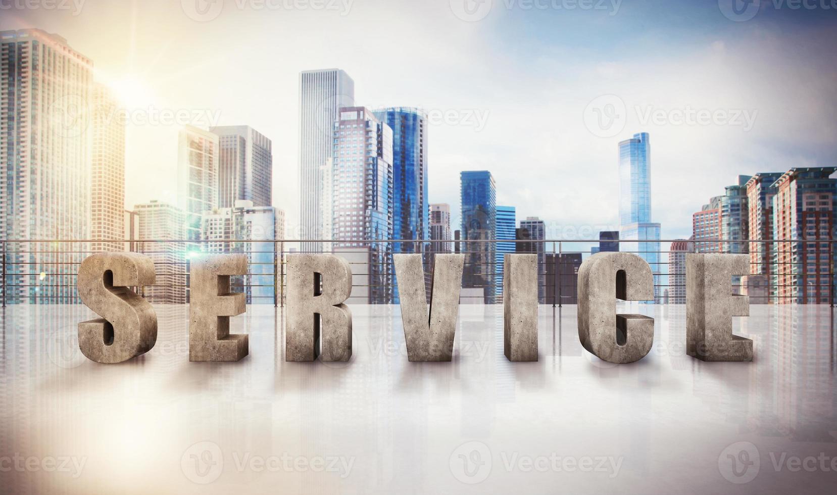 Business service view 3d rendering photo