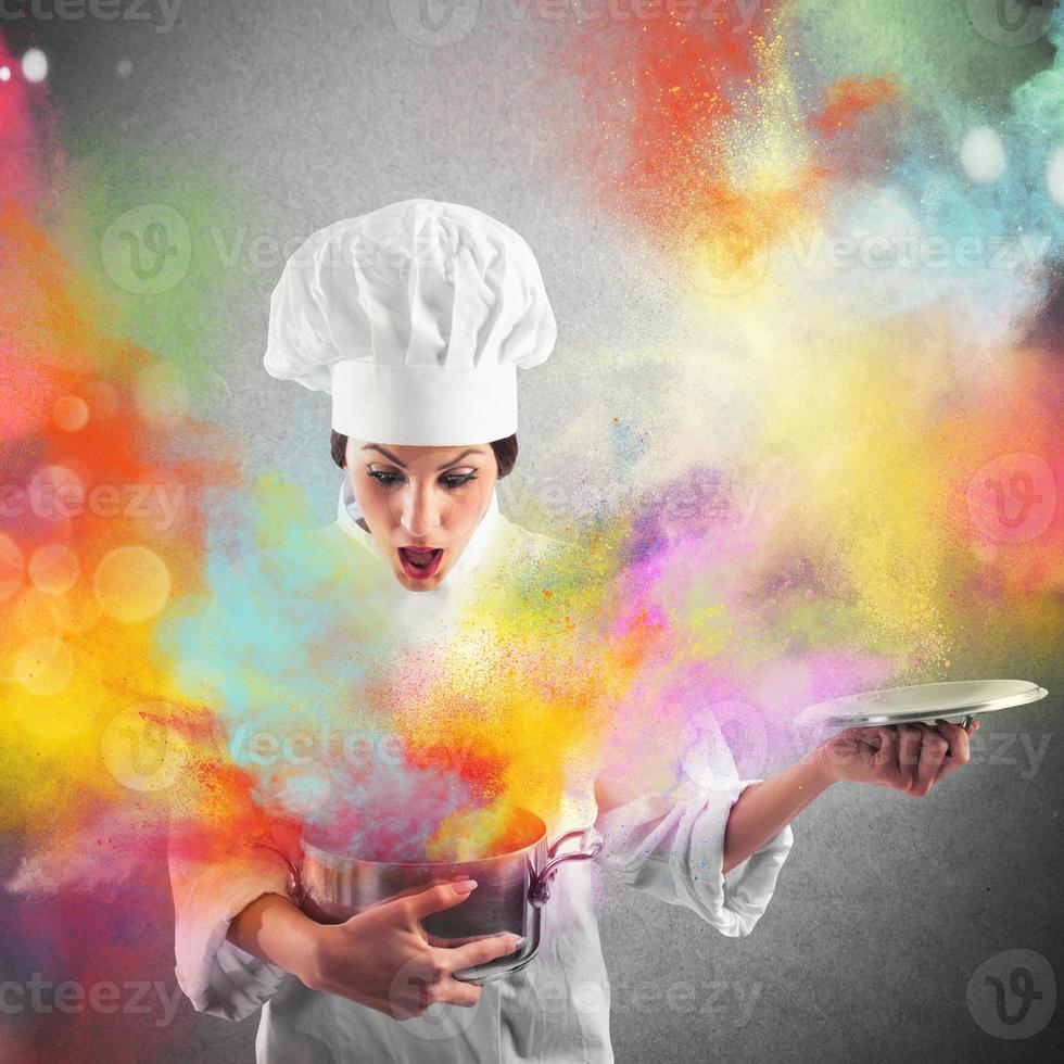 explosión de colores en el cocina foto