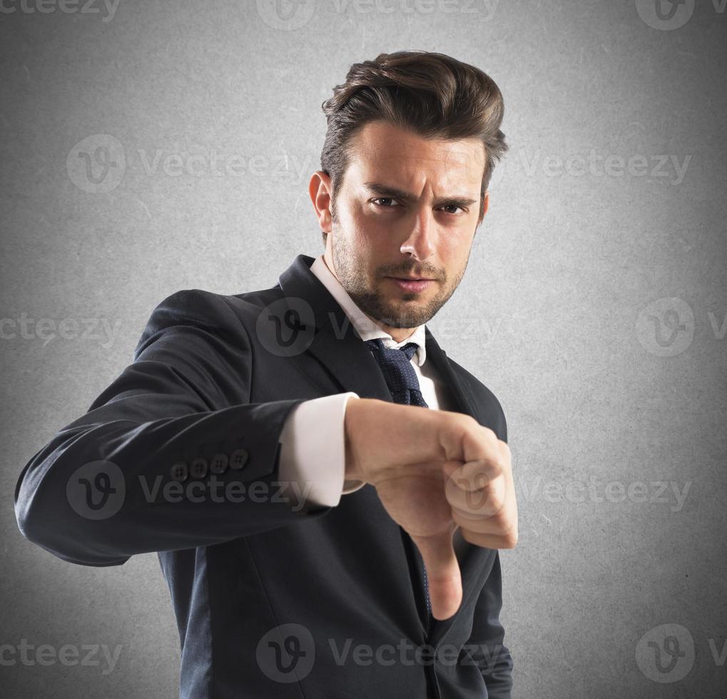 Negative mood businessman photo