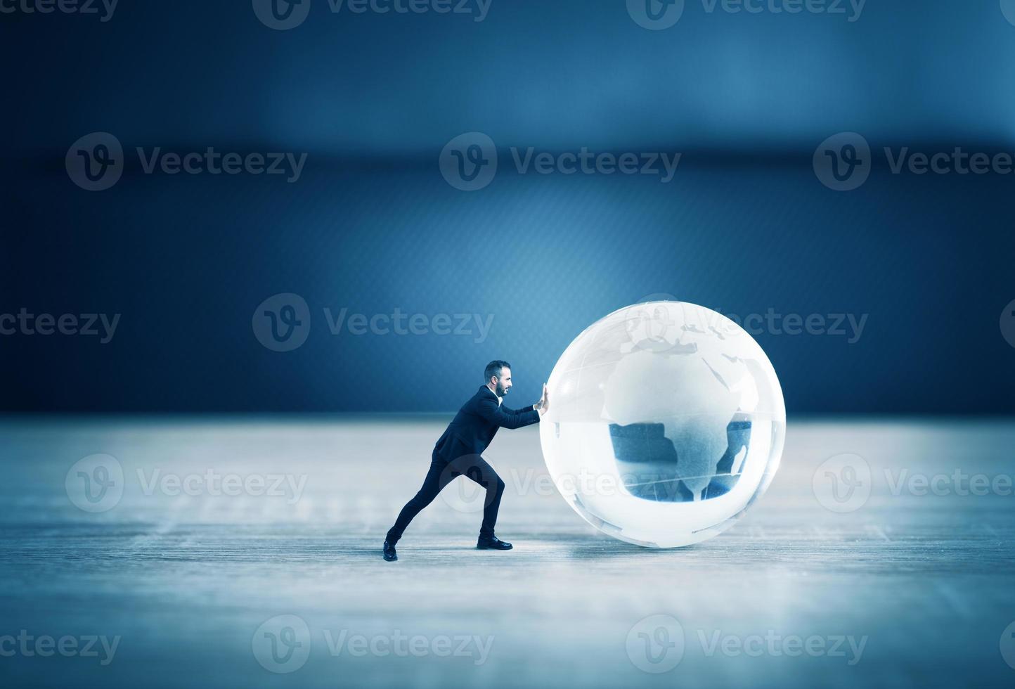 Business world glass sphere photo