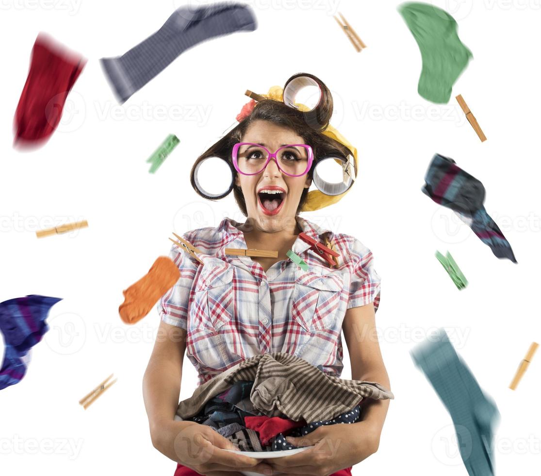 Explosion of laundry photo