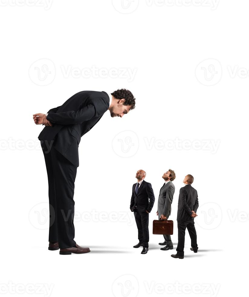 Severe boss humiliates his employees photo