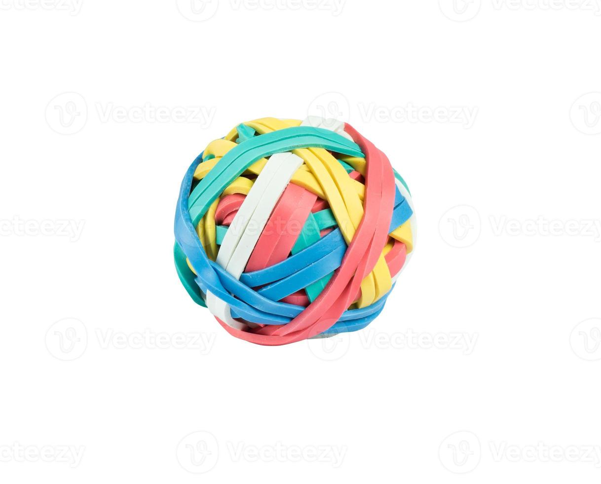 Isolated rubber band ball photo