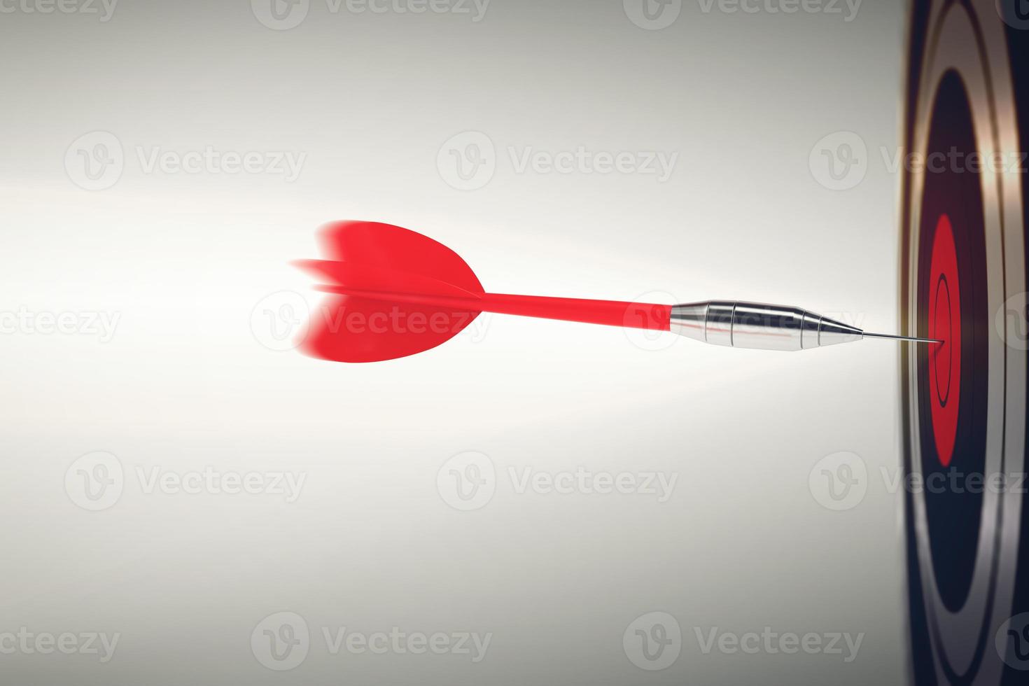 3D Rendering business competition with darts photo
