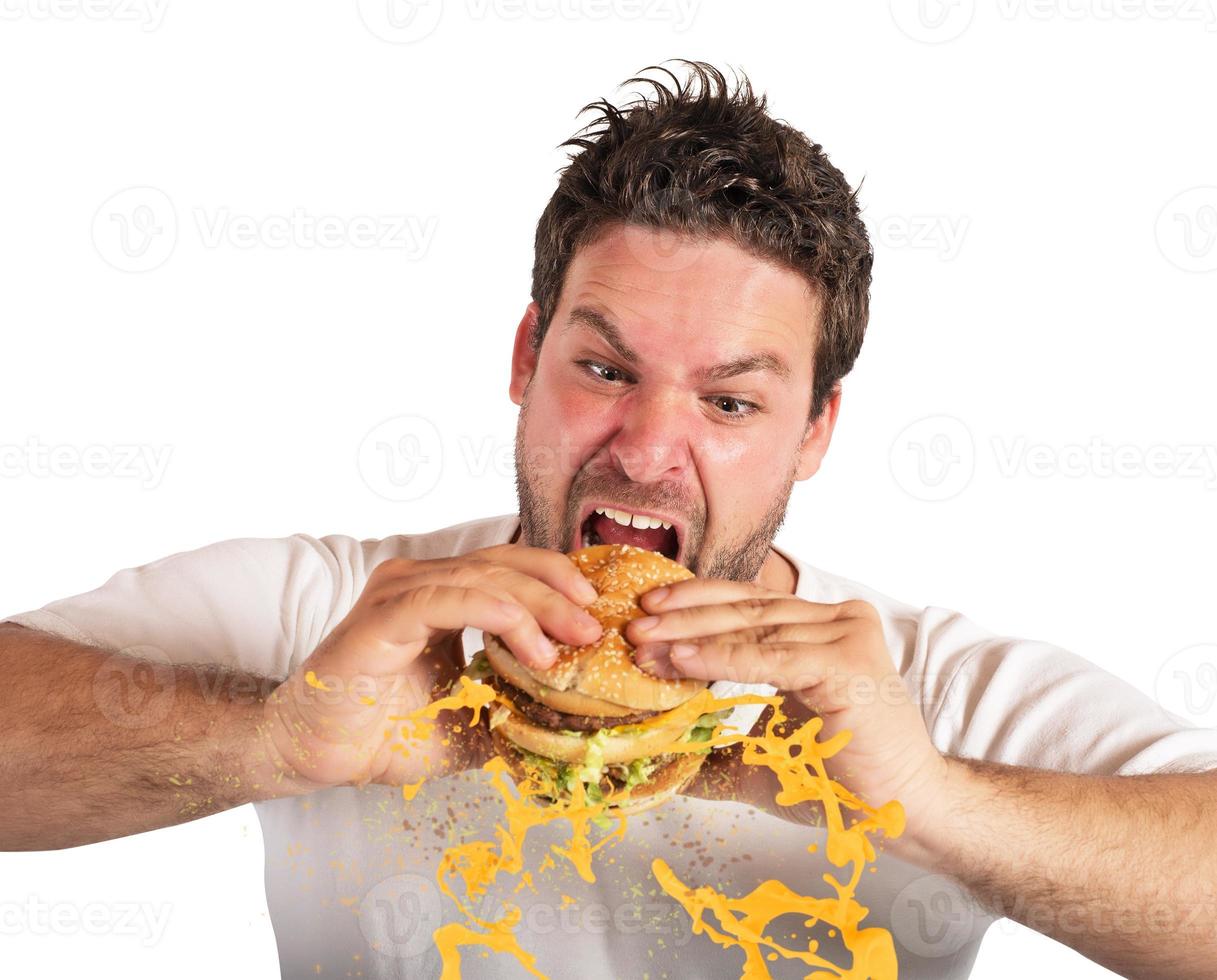 Eating with violent impetuosity photo