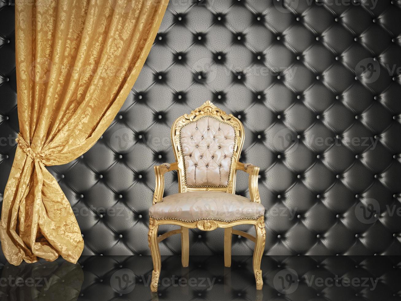 Success concept with luxurious chair and background photo