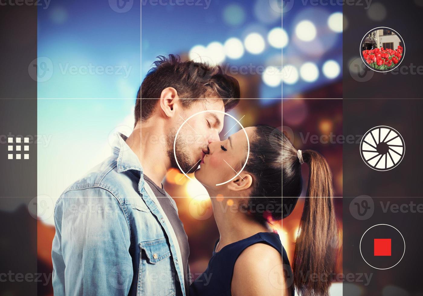 Picture of a couple kissing photo